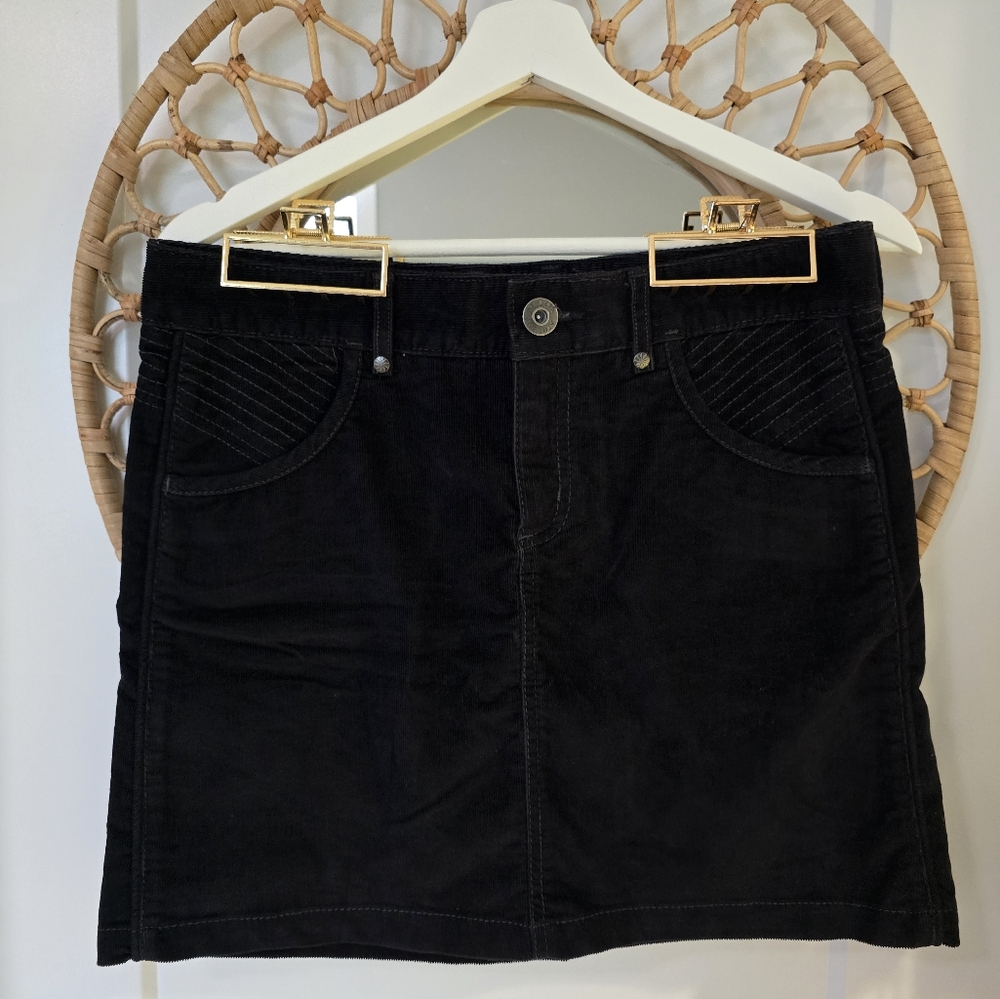 Black Corduroy Skirt